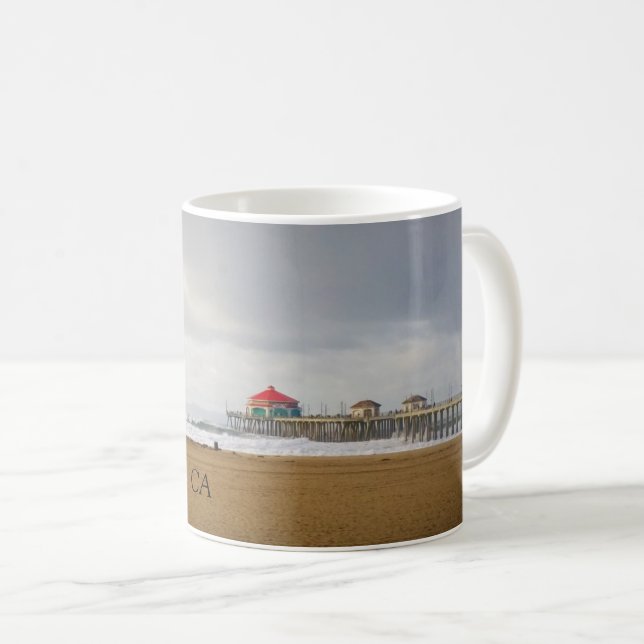 Huntington Beach Pier, CA Coffee Mug (Front Right)