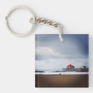 Huntington Beach Pier, CA Key Ring