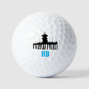 Huntington Beach Pier Golf Balls - John Minar