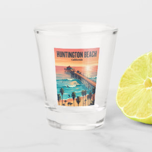 Huntington Beach Pier, Huntington Beach California Shot Glass