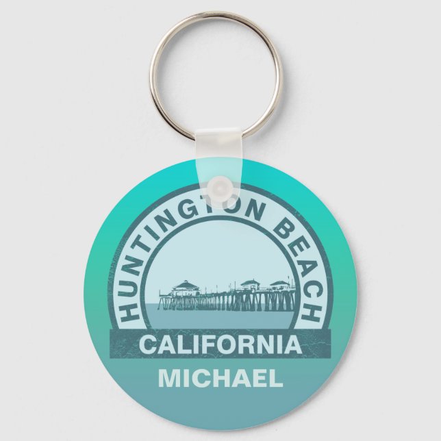 Huntington Beach Pier Key Ring (Front)
