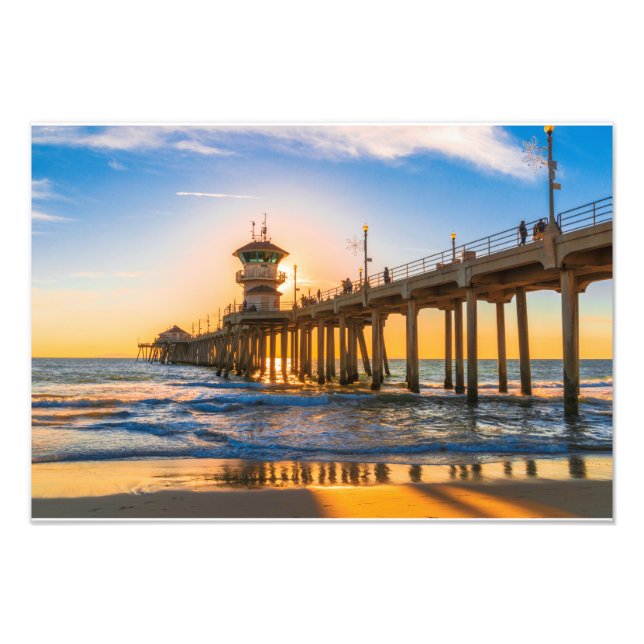 Huntington Beach Pier Photo Print (Front)