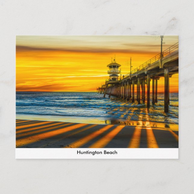Huntington Beach Pier Postcard (Front)