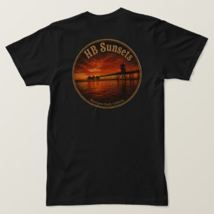 Huntington Beach Pier Sunset - John Minar  T-Shirt