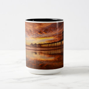 Huntington Beach Pier Sunset Mug - John Minar