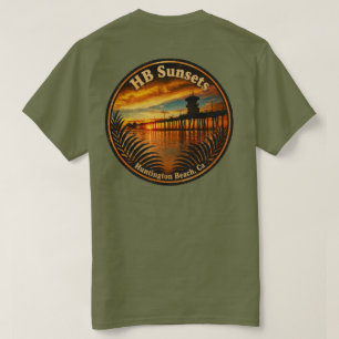 Huntington Beach Pier Sunset T-Shirt - John Minar