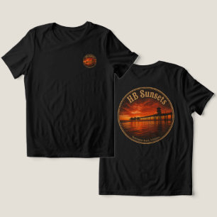 Huntington Beach Pier Sunset T-Shirt - John Minar Tri-Blend Shirt
