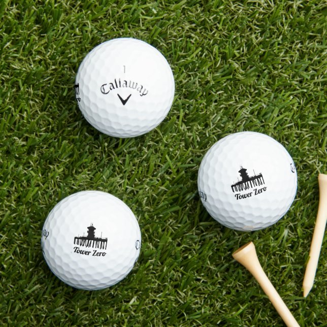 Huntington Beach Pier - Tower Zero Golf Balls  (Insitu Grass)