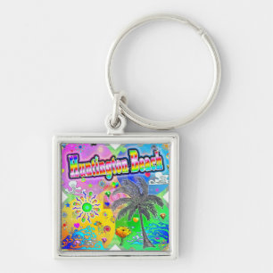 Huntington Beach Quadro Seasons Keychain