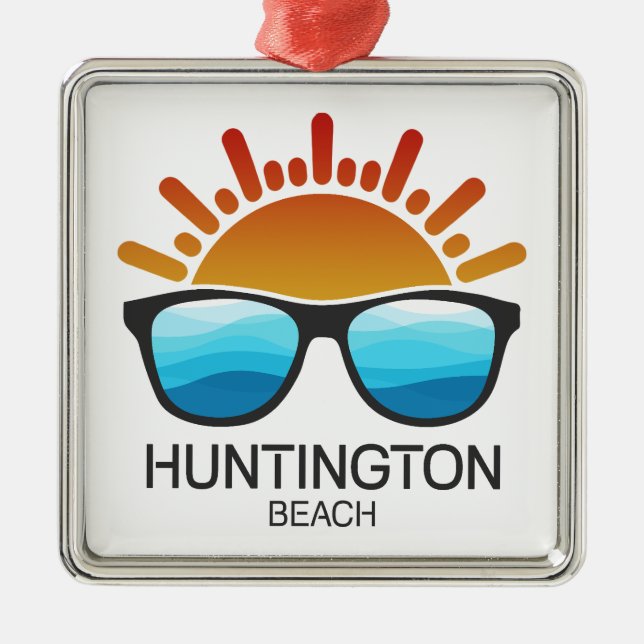 Huntington Beach South Carolina Sunglasses Metal Ornament (Front)