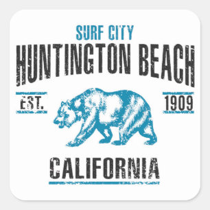 Huntington Beach Square Sticker