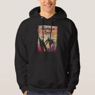 Huntington Beach Surf City California Vintage Dist Hoodie