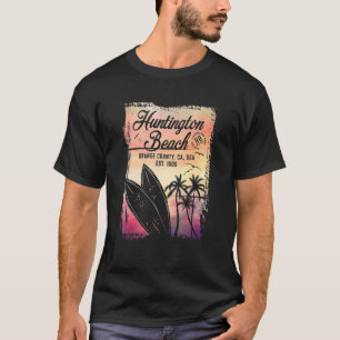 Huntington Beach Surf City California Vintage Surf T-Shirt