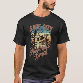 Huntington Beach Surf City Life Saver Tower Vintag T-Shirt