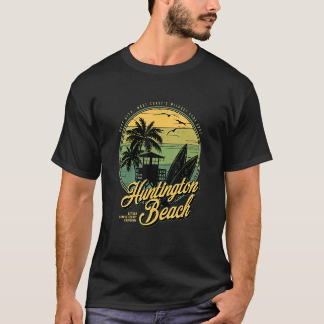 Huntington Beach Surf City West Coastu2019s Wildes T-Shirt (Front)