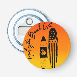 Huntington Beach Surfboards and Sunsets Bottle Opener
