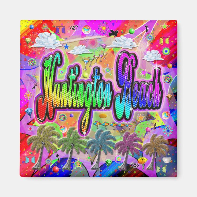 Huntington Beach Vista Express Magnet (Front)