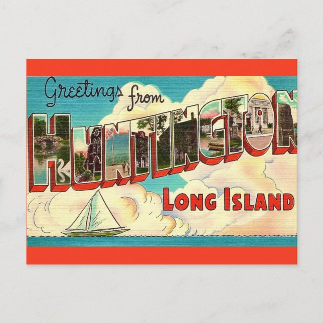 Huntington Long Island Greeting Postcard  (Front)