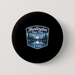 Huntington state park utah nature outdoors camping 6 cm round badge