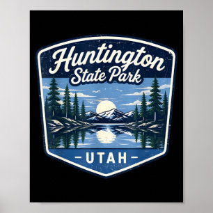 Huntington state park utah nature outdoors camping poster