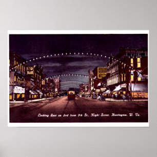 Huntington West Virginia Third and Ninth Street Poster