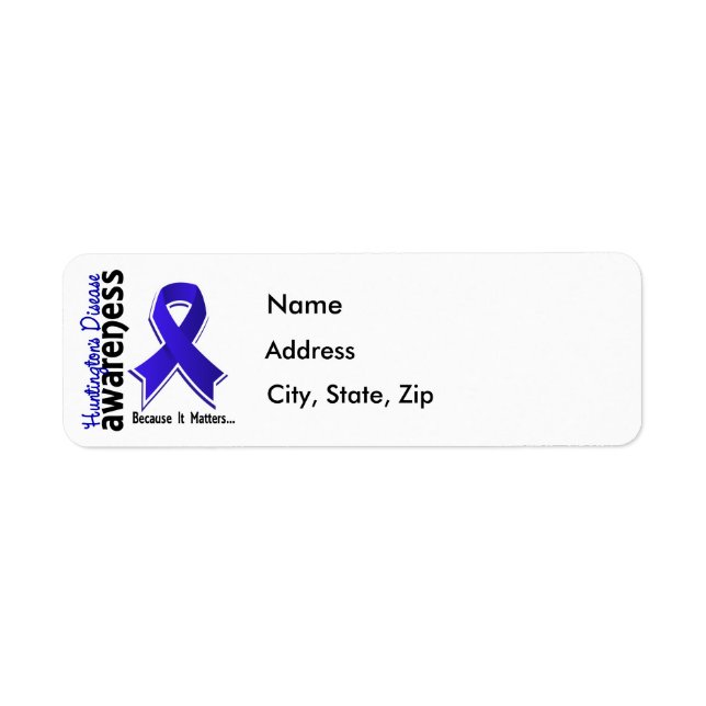 Huntington's Disease Awareness 5 Return Address Label (Front)