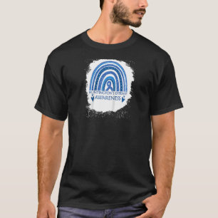 Huntington's Disease Awareness Bleached Rainbow Bl T-Shirt
