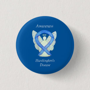 Huntington's Disease Awareness Ribbon Angel Pin