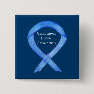 Huntington's Disease Awareness Ribbon Custom Pin
