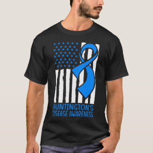 Huntington's Disease Awareness US Flag T-Shirt