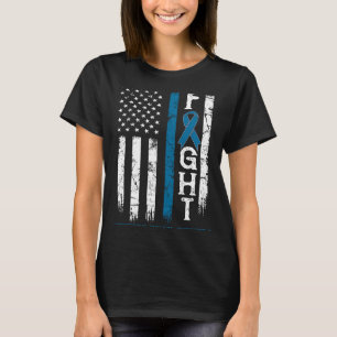 Huntington's Disease Warrior US Flag T-Shirt