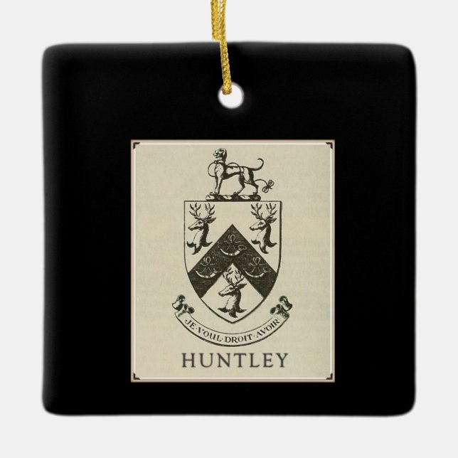 Huntleycoat Ceramic Ornament (Front)