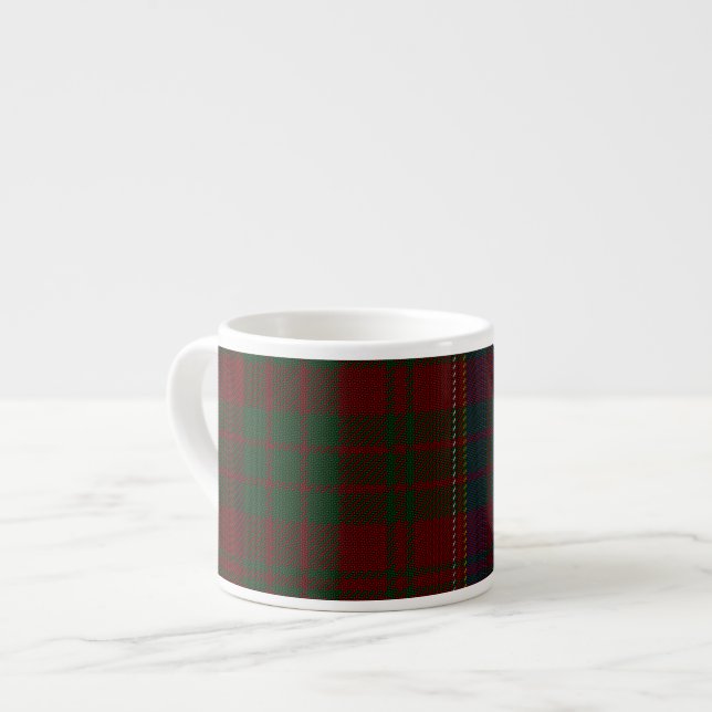 Huntly District Tartan Espresso Mug (Front Left)