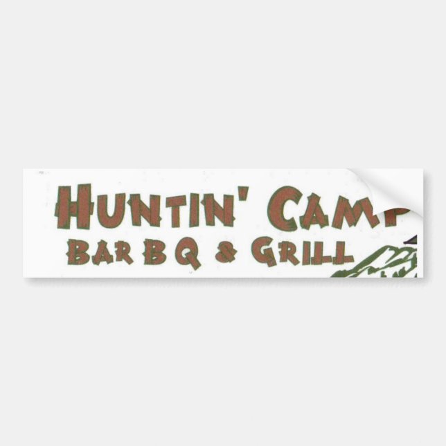 Huntn' Camp BarBQ & Grill Bumper Sticker (Front)