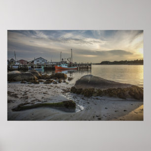 Hunts Point Beach, Nova Scotia, Canada HDR Poster