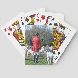 Huntsman and his hounds opening day playing cards