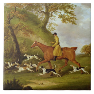 Huntsman and Hounds, 1809 (oil on canvas) Ceramic Tile