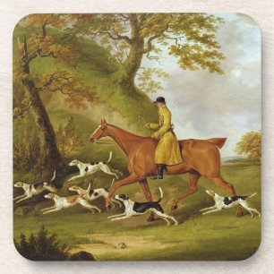 Huntsman and Hounds, 1809 (oil on canvas) Coaster