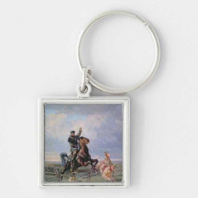 Huntsman with the Borzois, 1872 Key Ring (Front)