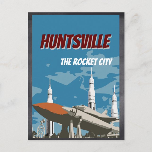 Huntsville, AL  Alabama Rocket Postcard (Front)