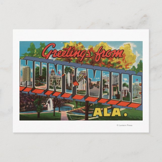 Huntsville, Alabama - Large Letter Scenes Postcard (Front)