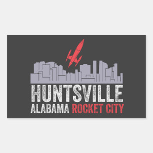 Huntsville Alabama Rocket City Rectangular Sticker