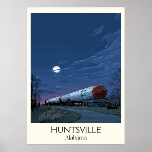Huntsville Alabama Space Rocket Poster