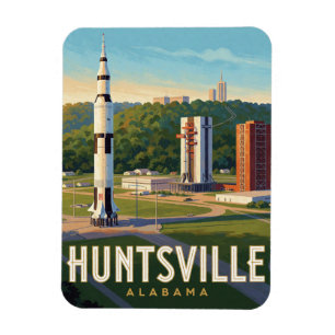 Huntsville Alabama Space Travel Magnet