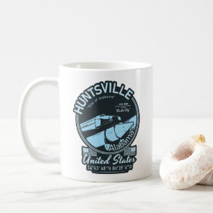 HUNTSVILLE CITY ALABAMA - ROCKET SPACESHIP COFFEE MUG