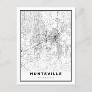 Huntsville Map Holiday Postcard