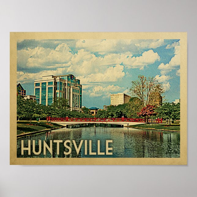 Huntsville Vintage Travel Poster (Front)