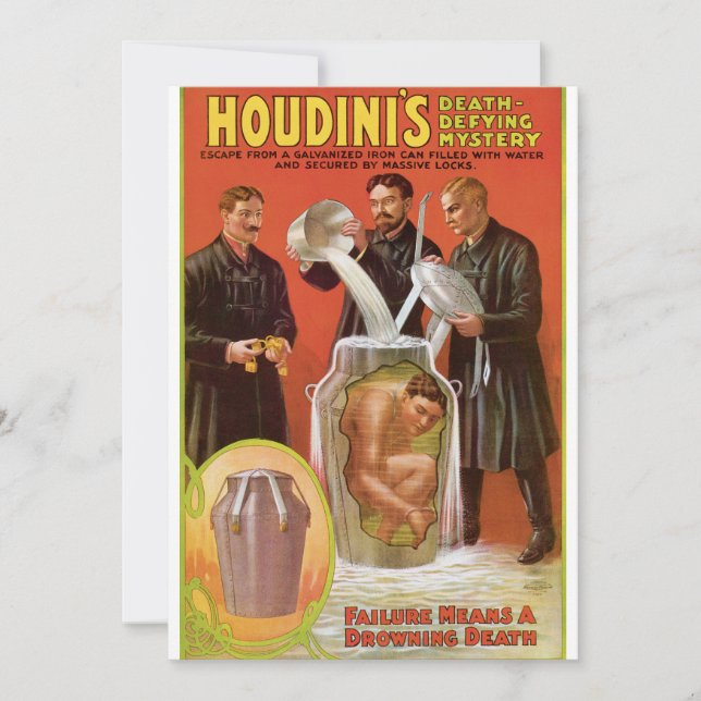 Huodini's Death Defying Mystery, 1908 Poster (Front)