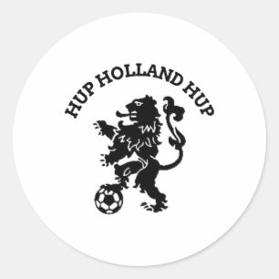 Hup Holland Hup Orange Footll Soccer Ll Travel  Classic Round Sticker