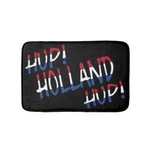 Hup Holland Hup overlaid on NLD Flag on bk bmcnt Bath Mat
